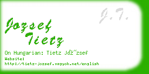 jozsef tietz business card